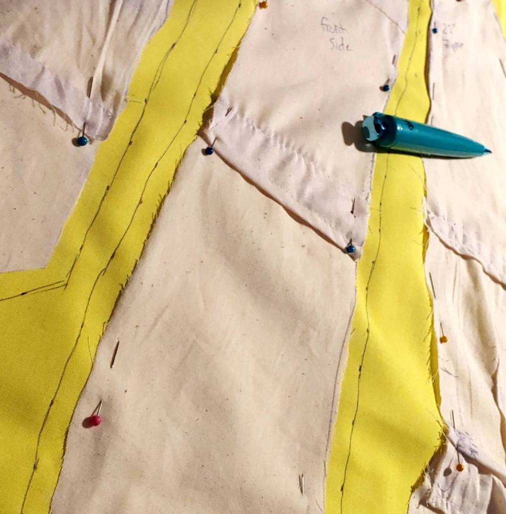 Seam allowance added to a custom pattern