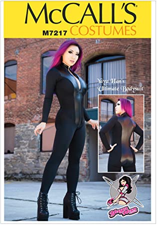 The front of a pattern envelope for a spandex bodysuit