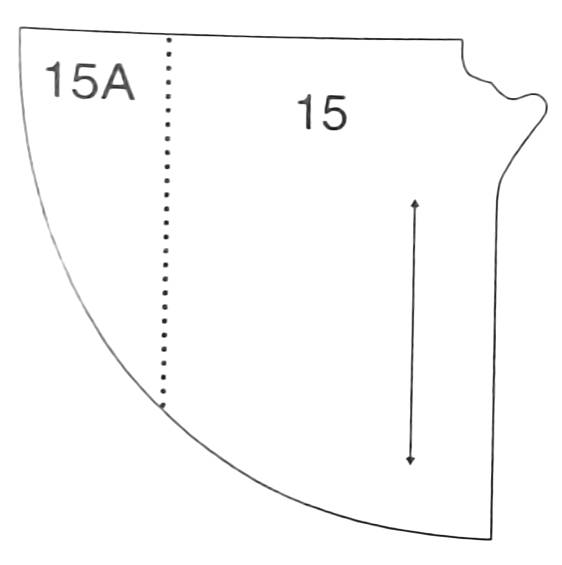 A close-up of the cape with the extension attached