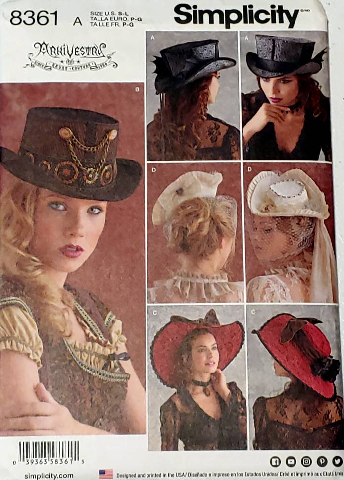 The front of a hat pattern