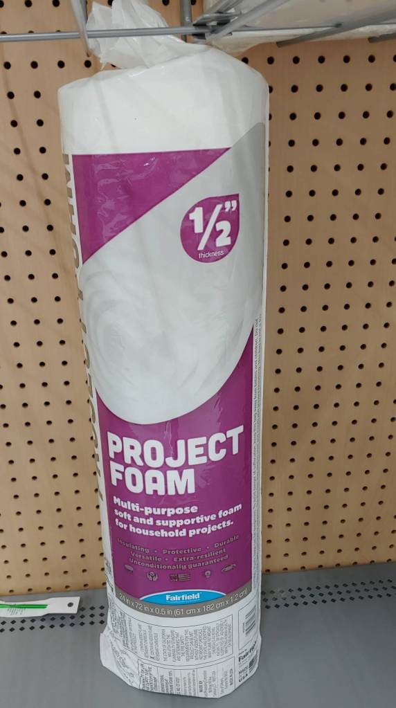 project foam, 1/2" thick