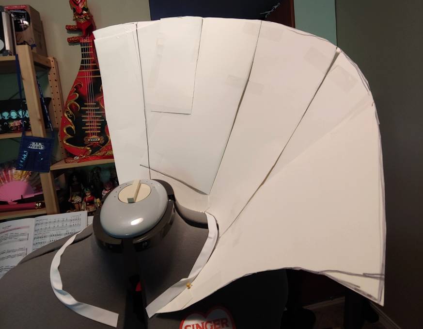 A finished pattern, trimmed and shaped