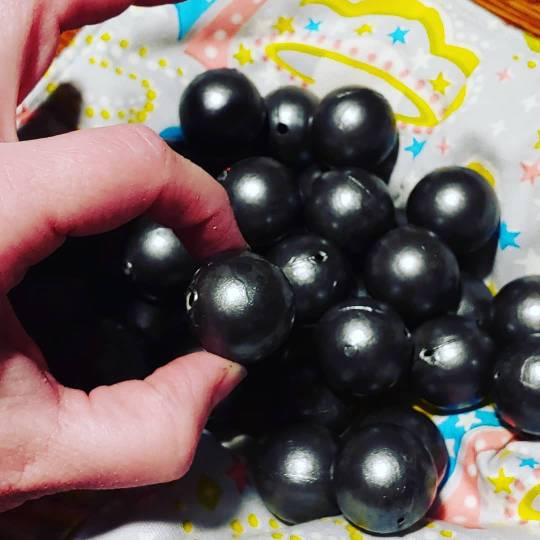 Giant black "pearls"