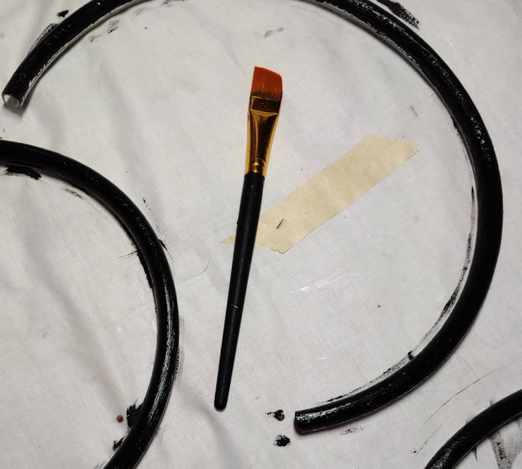 Painting a black base coat