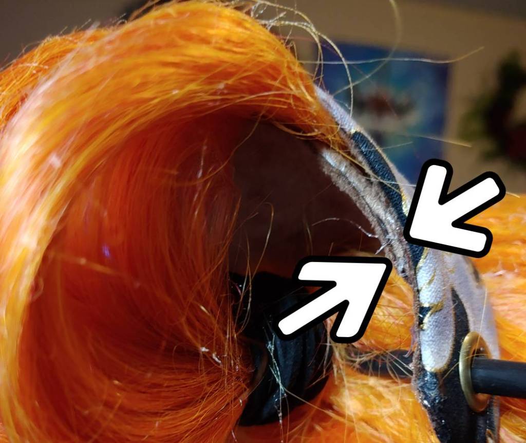 Adding an underlayer, if your hair ornament has one