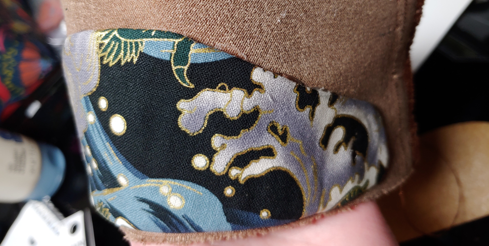 Backing glued to the ornament