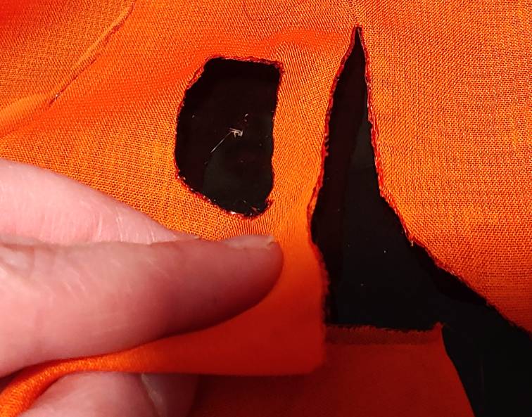 Two layers of chiffon, fused together