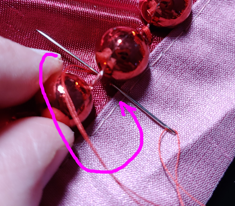 Diagram of a whip stitch