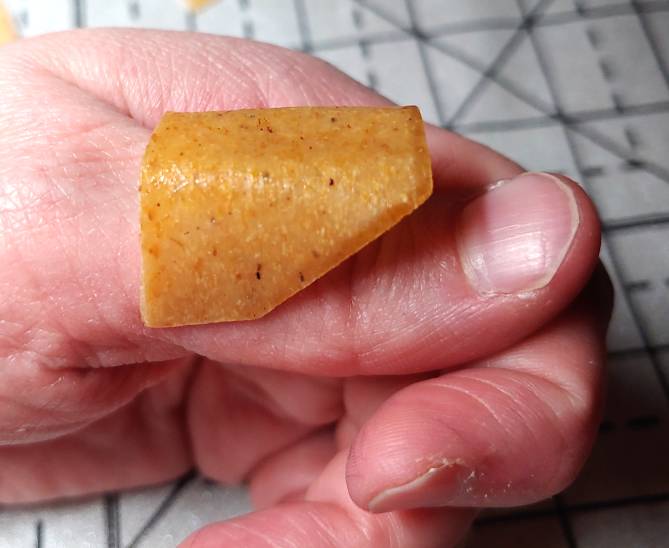 Worbla finger cap wrapped around my thumb