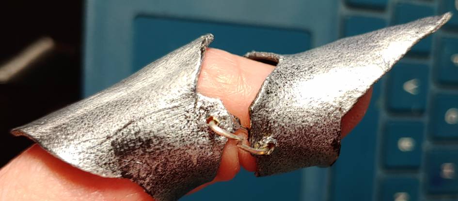 successful crushing showing off an oval jump ring