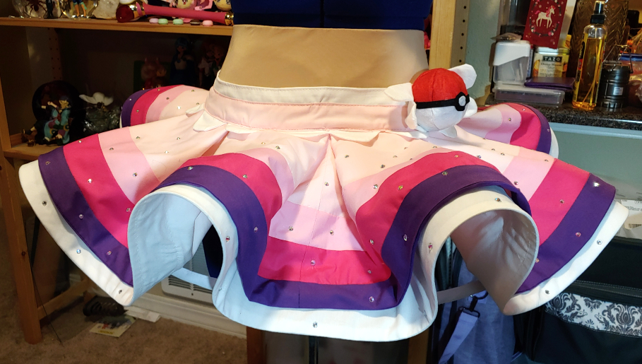 The finished gravity-defying skirt