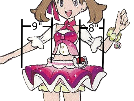 Measurements for May's double layer skirt