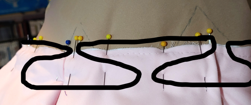 Diagram showing the folded box shape