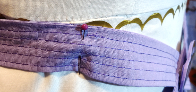 A single pin near the top of a curve