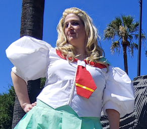 Puffy sleeves on display