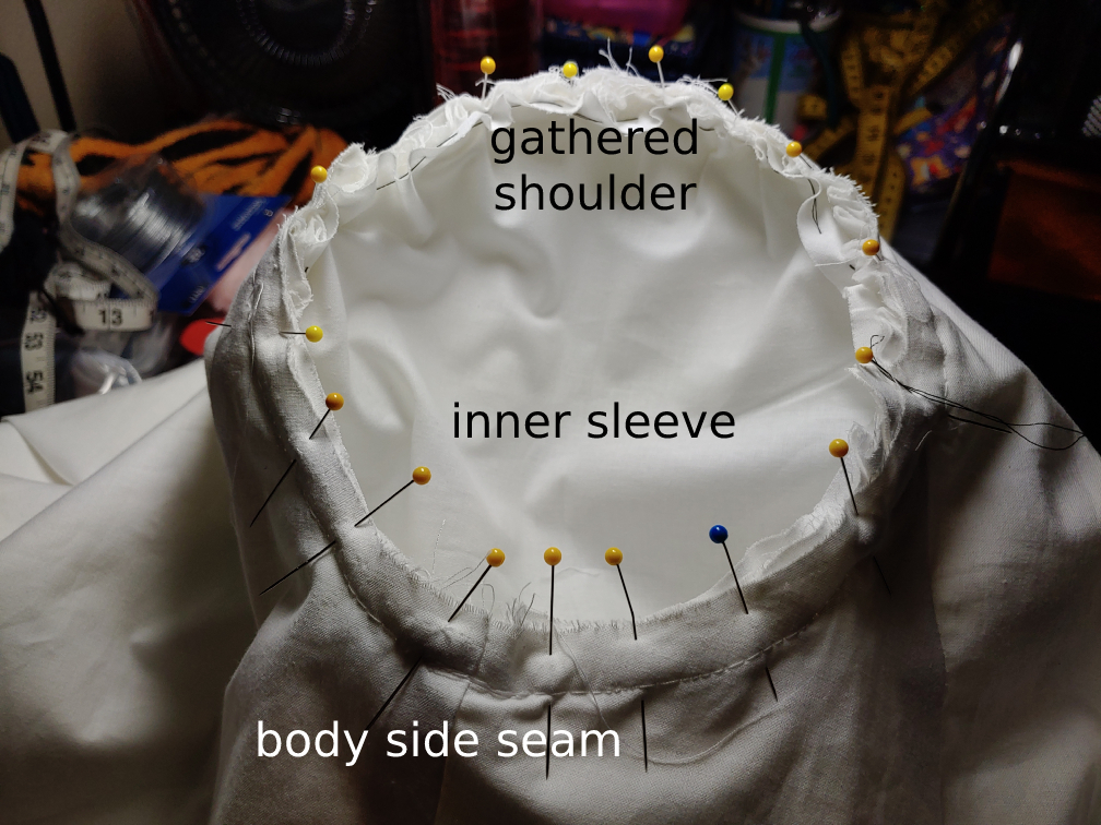 How to attach the shoulder seams together