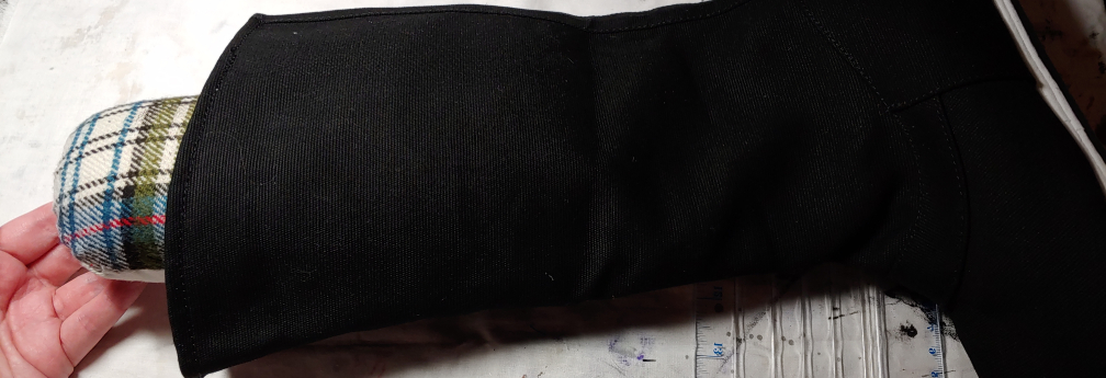 Sleeve roll inserted into the boot