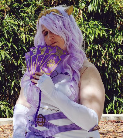 Posing with the finished ofuda