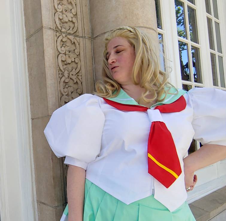 Finished seifuku shirt and tie set