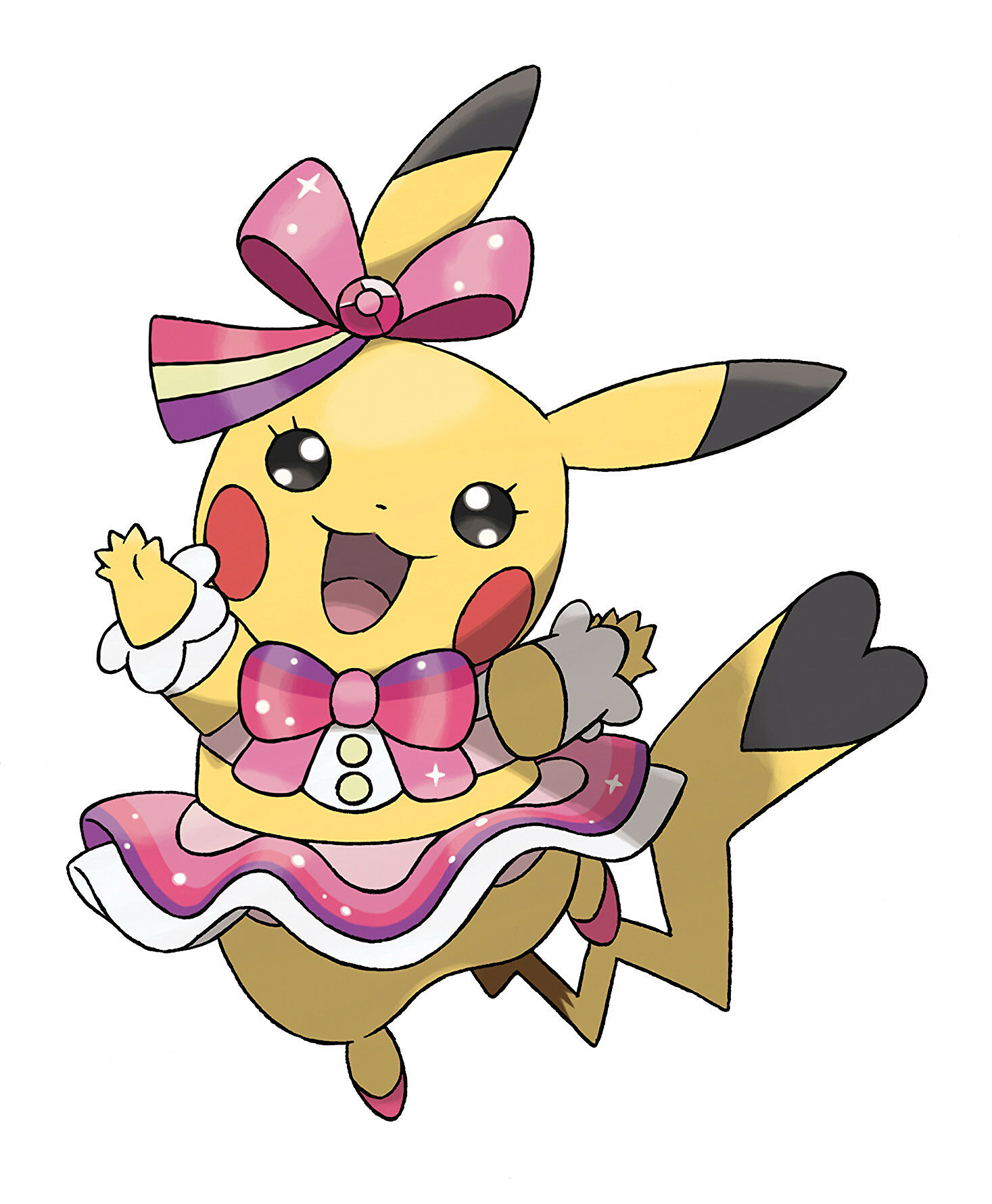 Cosplay Pikachu in May's dress