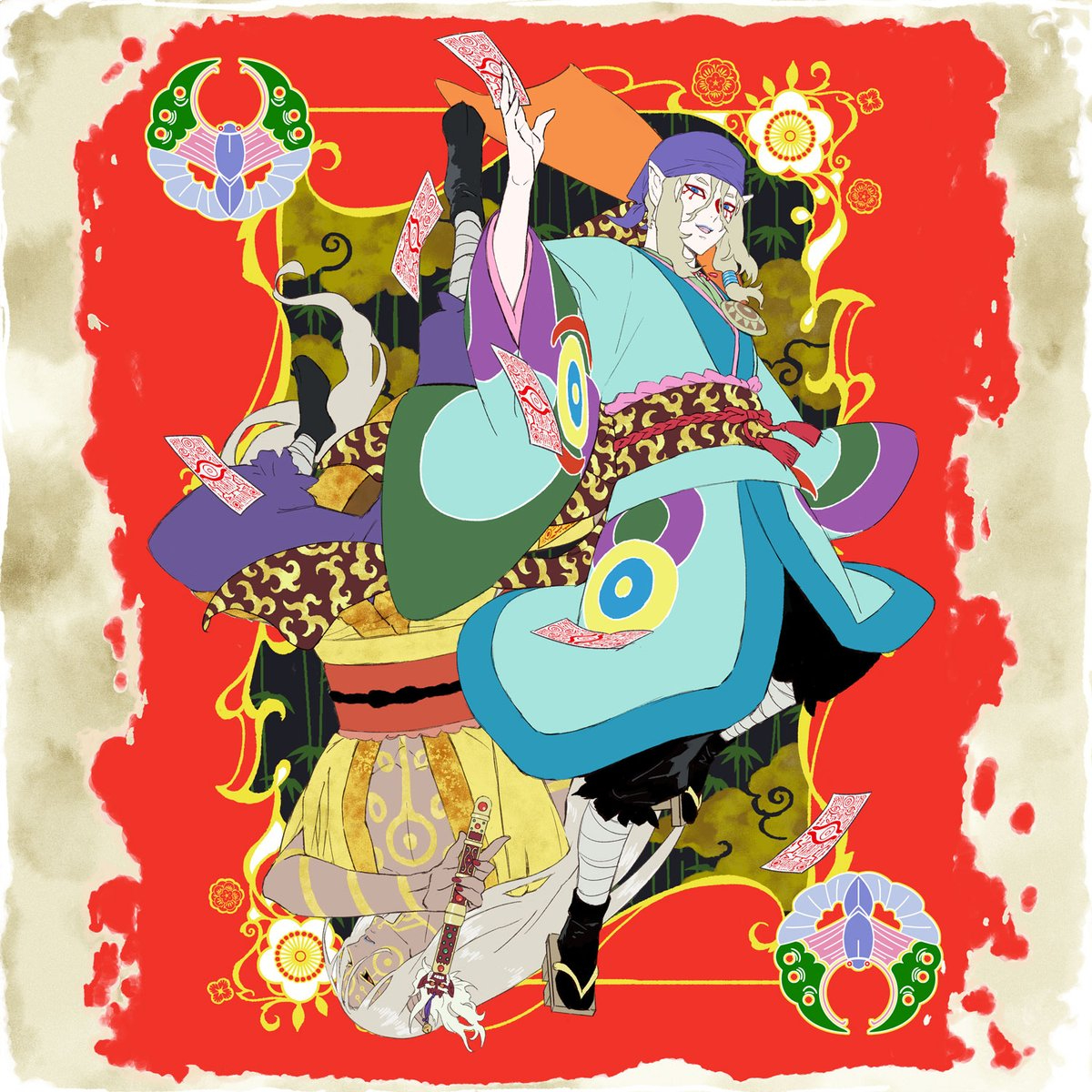 Mononoke TV series showing the medicine seller and all his tools of the trade