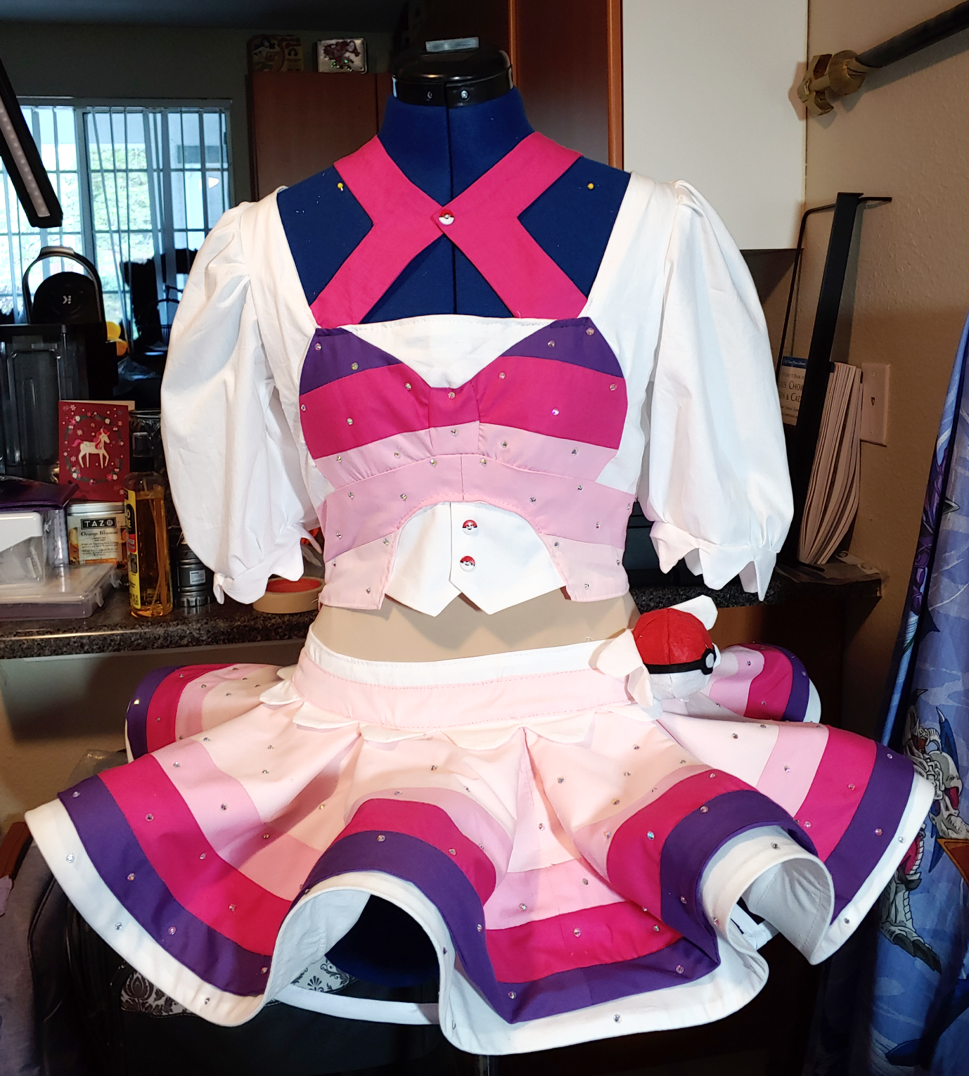 Front of May's contest dress showing off the gradient details