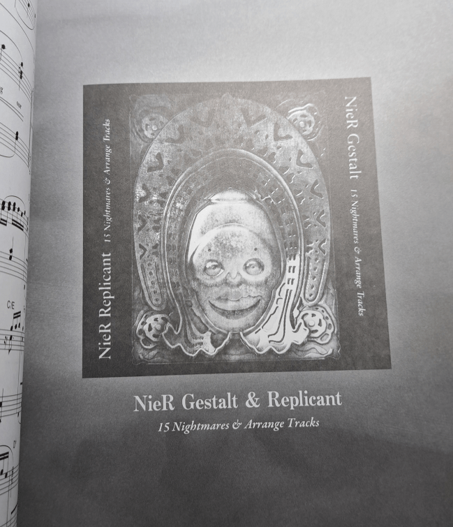 Section header with Grimoire Noir with the words NieR Gestalt & Replicant 15 Nightmare & Arrange Tracks underneath it.
