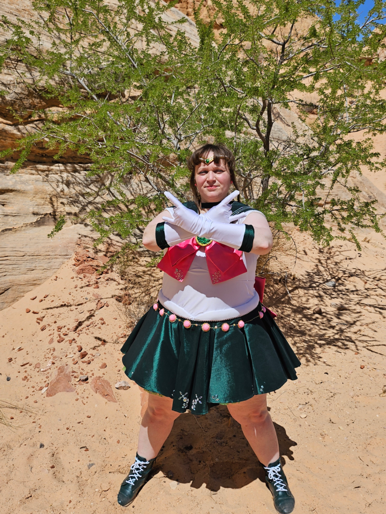 Jupiter with arms crossed for a thunder attack